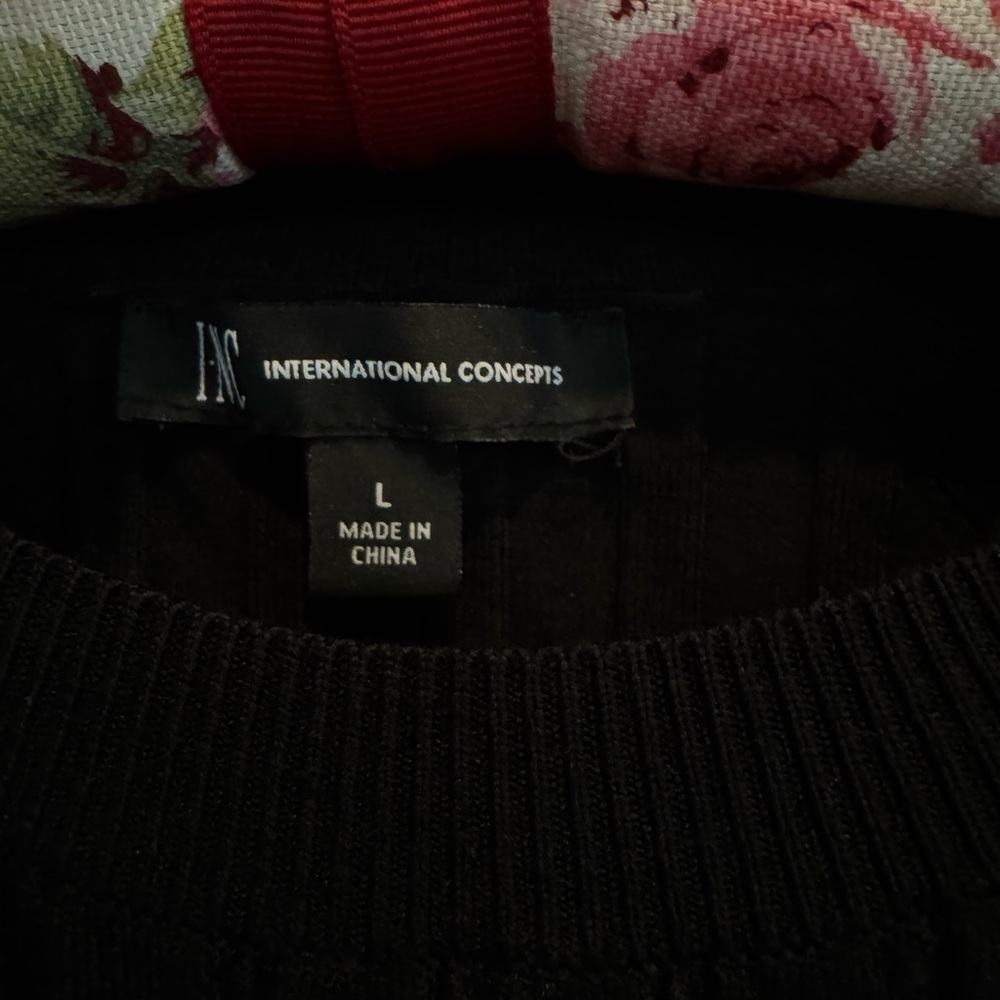 INC International Concepts Black Sweater - Picture 2 of 2